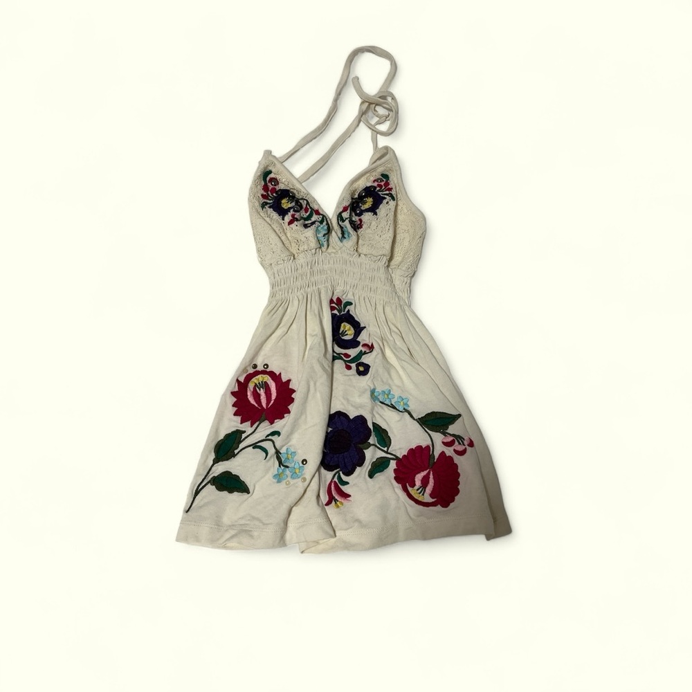 Guess embroidered halter top